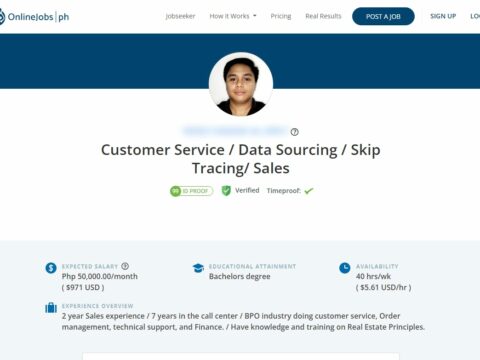 Customer Service / Data Sourcing / Skip Tracing/ Sales